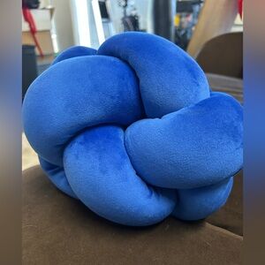 Target Blue Velvet Knot Pillow